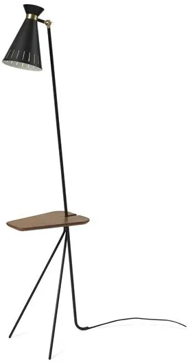 Warm Nordic Cone golvlampa med bord Svart Noir