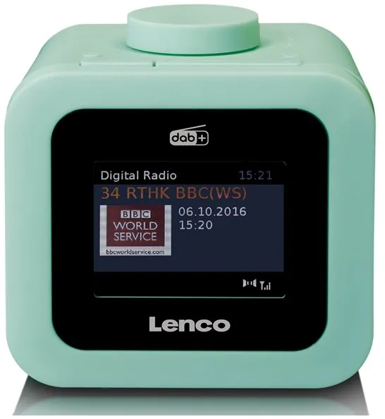 Lenco CR-620GN - DAB+/FM väckarklockradio med färgdisplay - Grön - DAB/DAB+/FM - Grön
