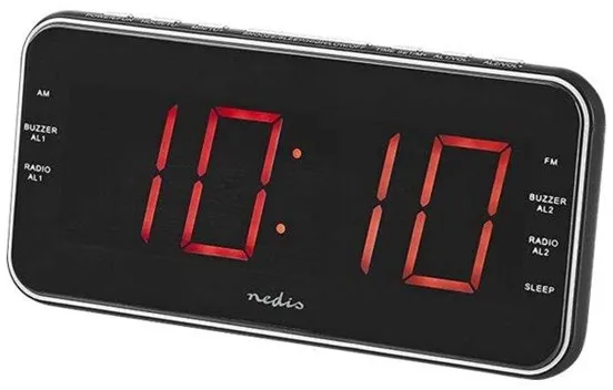 Nedis CLAR004BK - klockradio - AM/FM